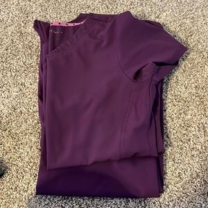 HeartSoul scrub set Plum purple in color size small